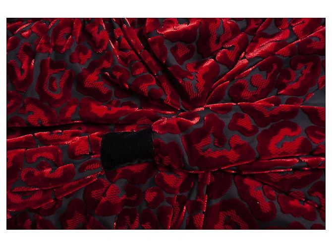 Jacquard Prada, rotes Samtkleid - Ansicht 5