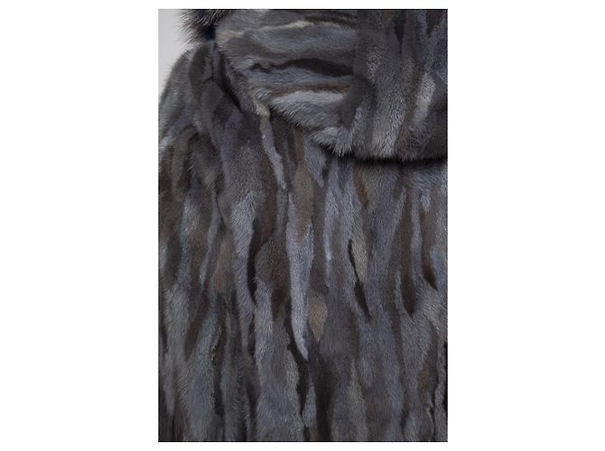 Philipp Plein, Chaqueta con capucha y cremallera de pelo Azul Gris - vista 7
