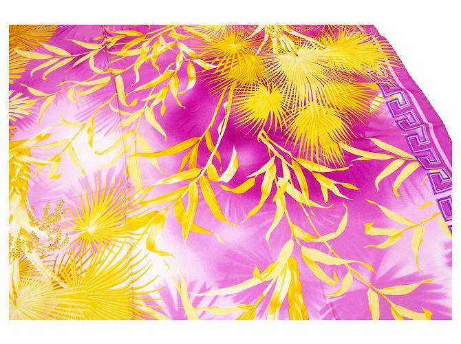 Gianni Versace Versace dell'atelier, Sciarpa rosa con stampa giungla Multicolore - vista 9