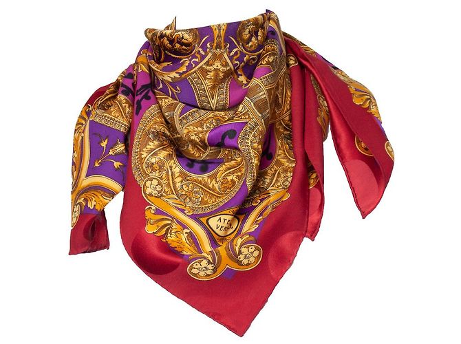 Gianni Versace Versace dell'atelier, Sciarpa con stampa Barocco multicolore - vista 2
