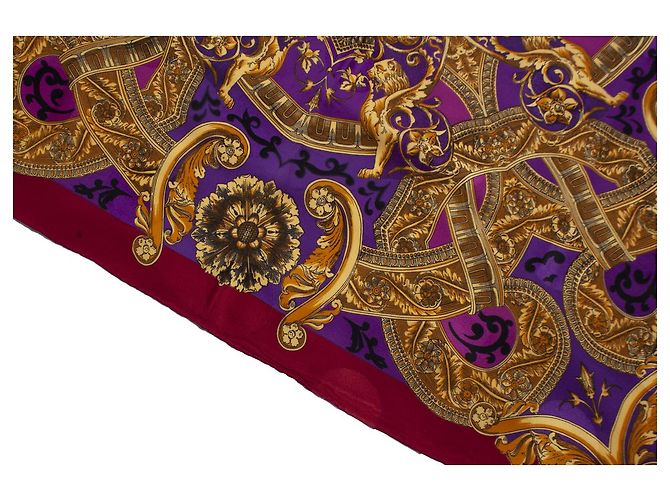 Gianni Versace Versace dell'atelier, Sciarpa con stampa Barocco multicolore - vista 4