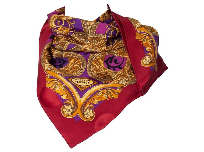 Gianni Versace Versace dell'atelier, Sciarpa con stampa Barocco multicolore - vista 5