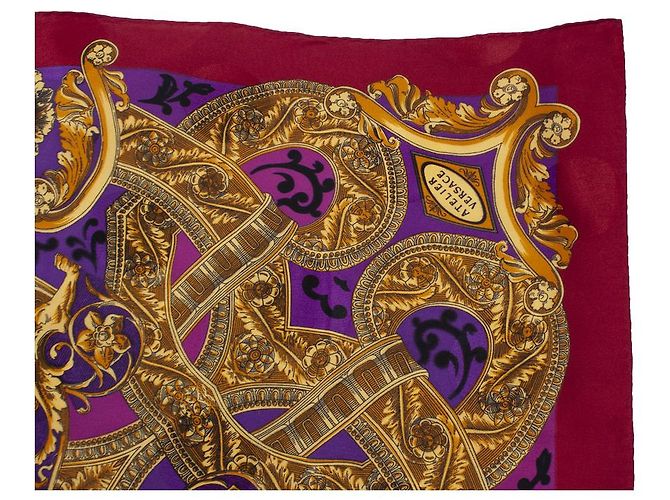 Gianni Versace Versace dell'atelier, Sciarpa con stampa Barocco multicolore - vista 6
