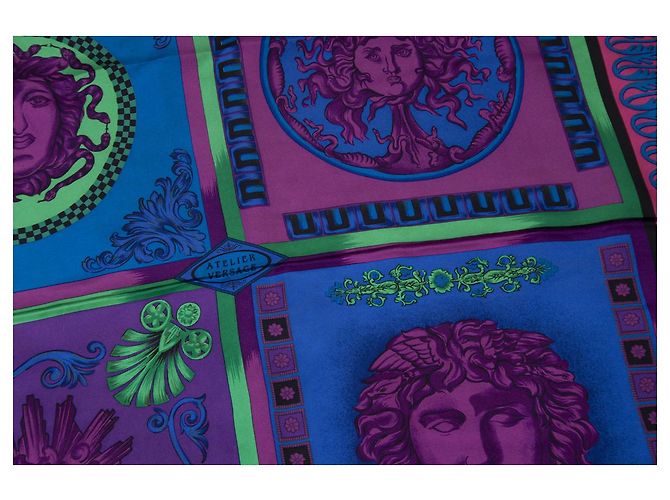 Gianni Versace Versace dell'atelier, Sciarpa con Medusa multicolore - vista 2