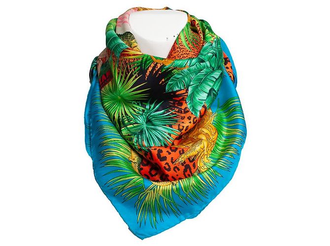 Gianni Versace Versace dell'atelier, Sciarpa Tarzan giungla multicolore - vista 2