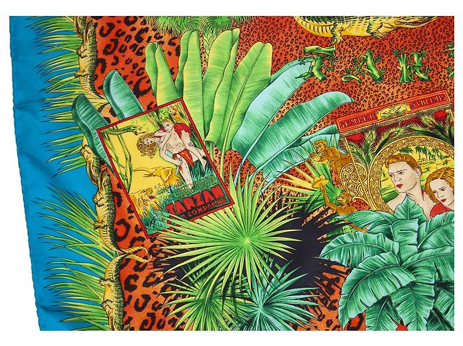 Gianni Versace Versace dell'atelier, Sciarpa Tarzan giungla multicolore - vista 6
