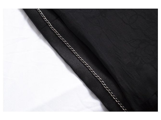 Chanel, Seidenjacke mit verzierten Knöpfen Schwarz - Ansicht 7