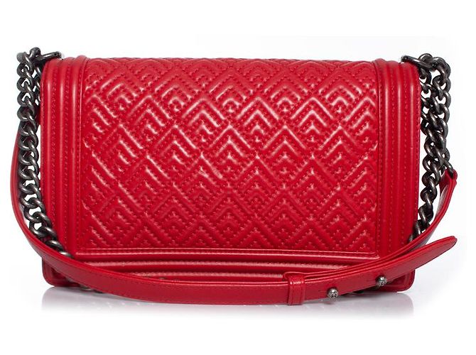 Boy Chanel, Borsa media per ragazzo trapuntata rossa Rosso - vista 2