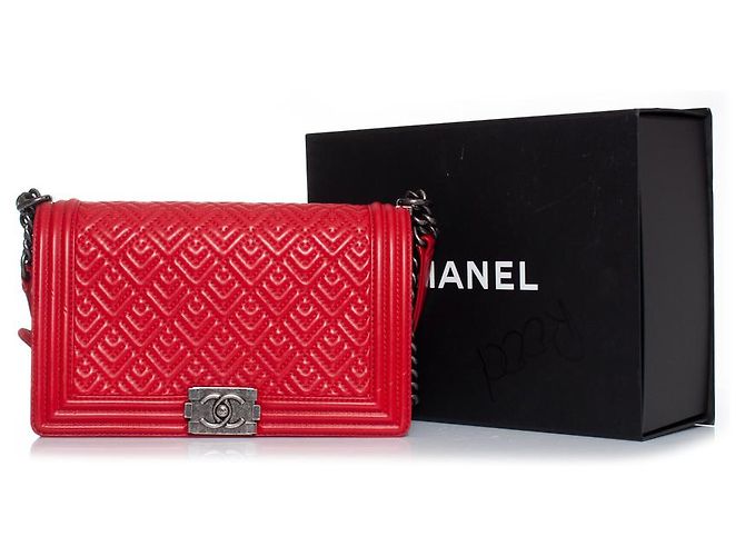 Boy Chanel, Borsa media per ragazzo trapuntata rossa Rosso - vista 3