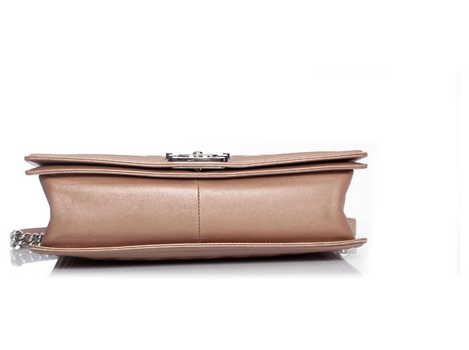 Boy Chanel, Borsa da ragazzo grande in pelle metallizzata - vista 4