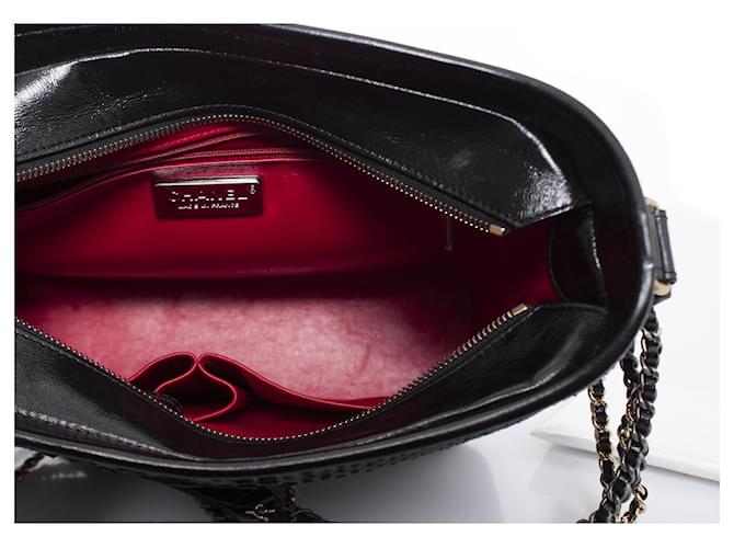 Chanel, Medium Gabrielle python bag Black - view 9
