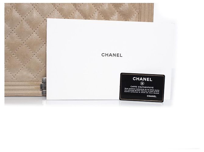 Le Boy Chanel, menino de couro grande e macio em bege Marrom - vista 7