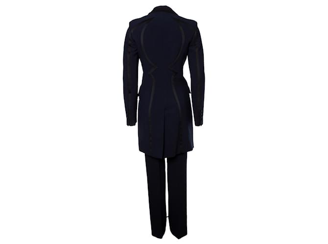 VERSACE, Blauer Maxiblazer und Pantalon - Ansicht 2