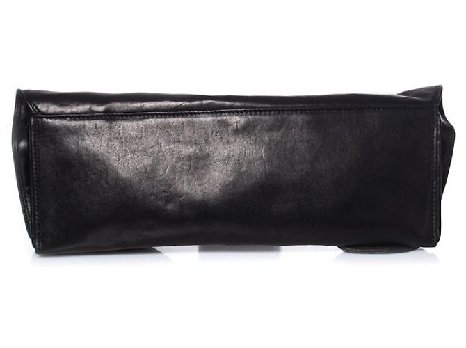 Autre Marque Maison Du Posh, pochette a farfalla in pelle nera Nero - vista 2