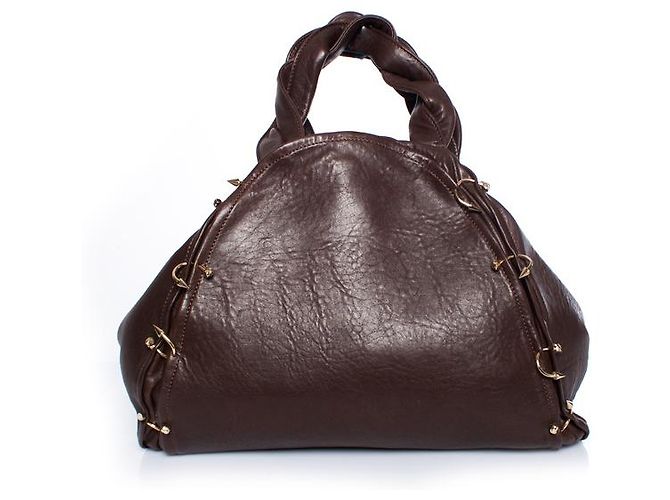 Autre Marque Maison Du Posh, Borsa a tracolla in pelle marrone - vista 2