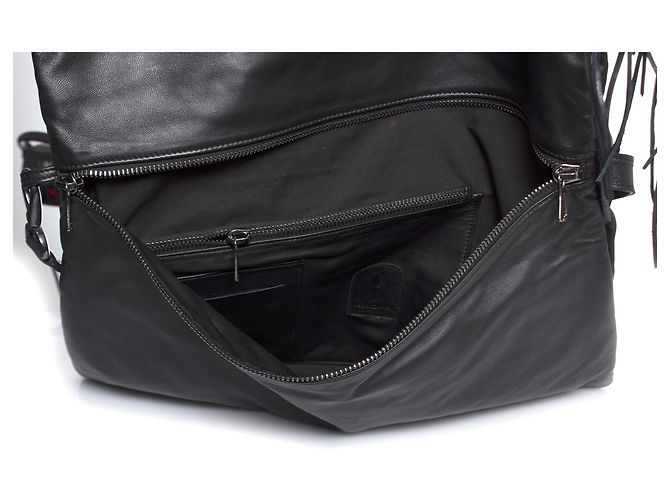 Autre Marque Maison Du Posh, borsa a tracolla con patta ripiegabile con frange e teschio Nero - vista 10