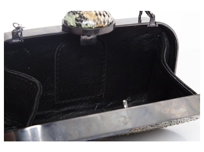 Autre Marque Maison Du Posh, mehrfarbige Python-Clutch Mehrfarben - Ansicht 10