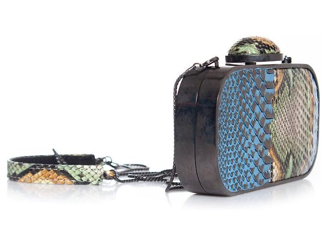 Autre Marque Maison Du Posh, mehrfarbige Python-Clutch Mehrfarben - Ansicht 4
