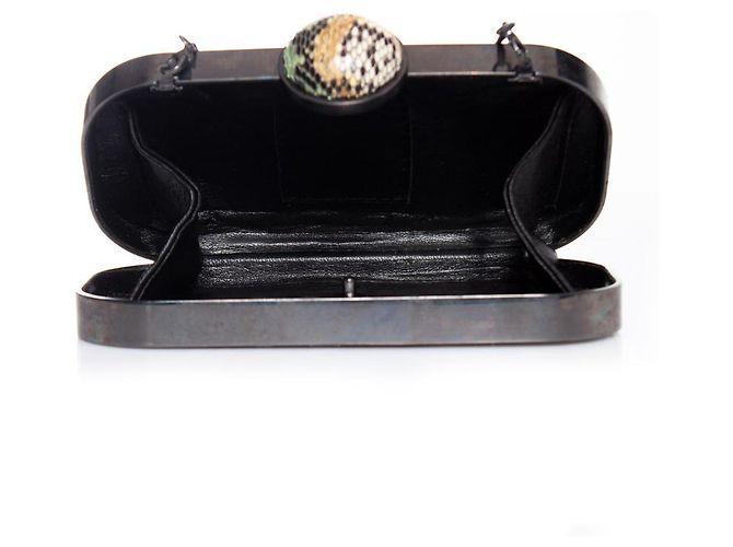 Autre Marque Maison Du Posh, mehrfarbige Python-Clutch Mehrfarben - Ansicht 9