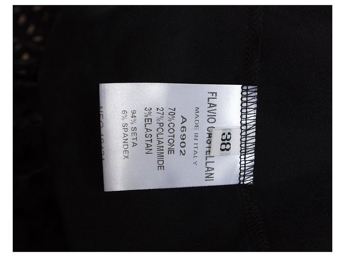 Autre Marque Flavio Castellani, ausgestelltes, perforiertes Kleid Schwarz - Ansicht 6