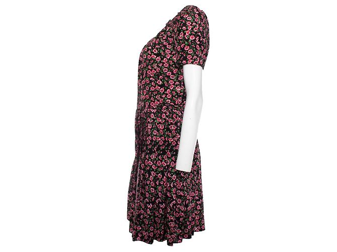 The Kooples DIE KOOPLES, schwarzes Kleid mit Blumendruck Pink - vista 3