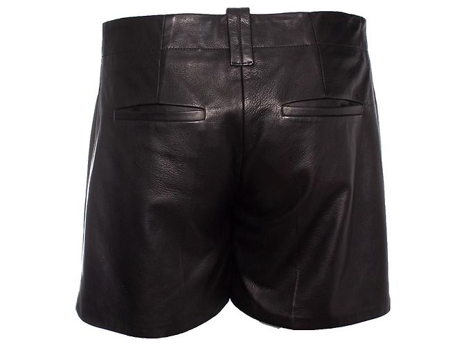 Barbara Bui, Schwarze Ledershorts. - Ansicht 2