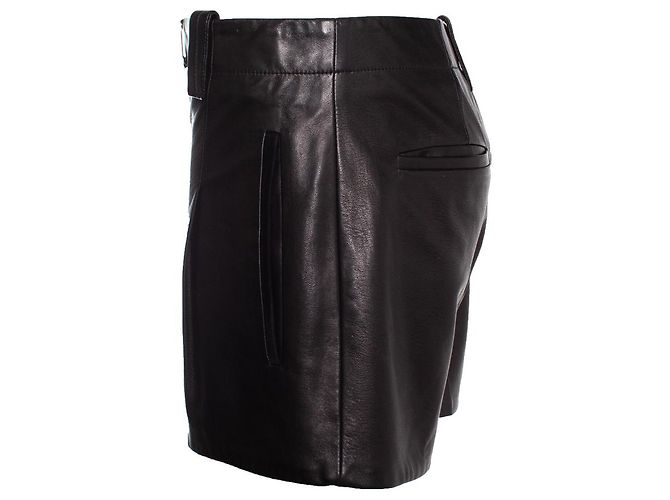 Barbara Bui, Schwarze Ledershorts. - Ansicht 3