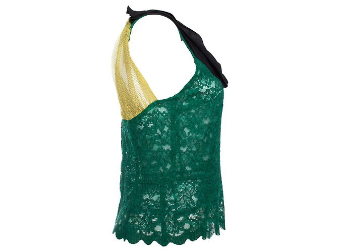 Autre Marque TOGA Top de encaje verde de viscosa - vista 3
