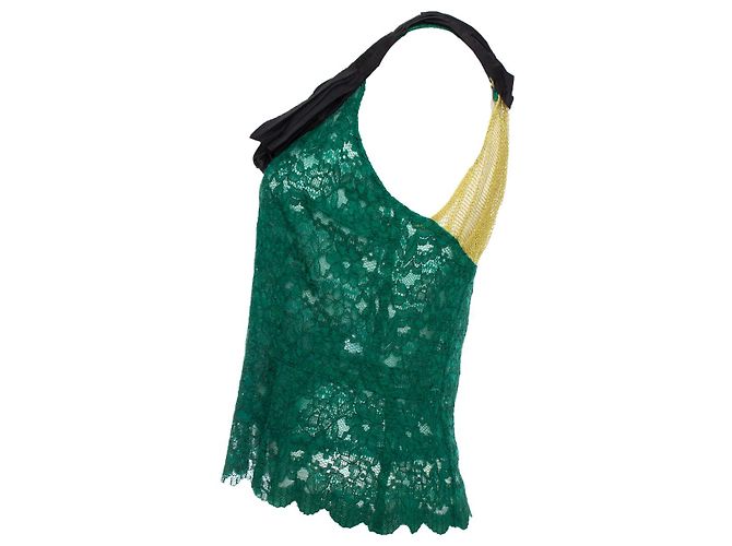 Autre Marque TOGA Top de encaje verde de viscosa - vista 4