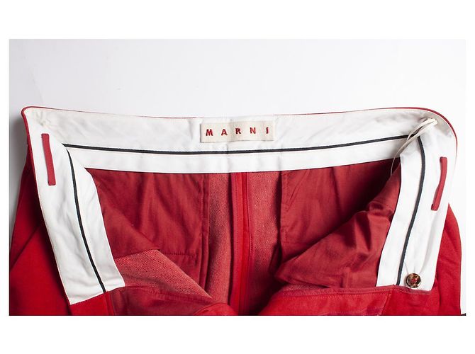 Marni, Pantalón rojo de algodón. Roja - vista 5