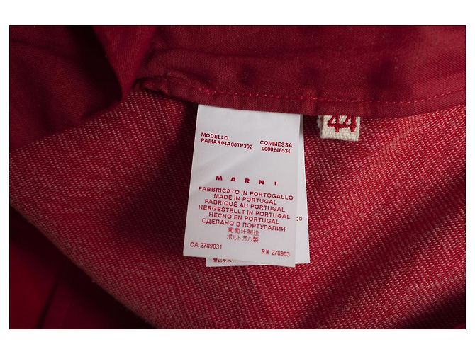 Marni, Pantalón rojo de algodón. Roja - vista 6