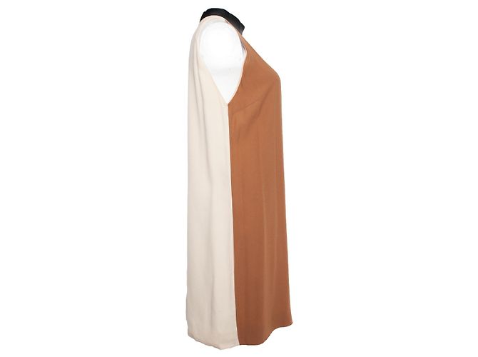 Céline Celine, dreifarbiges Neckholder-Kleid Braun - Ansicht 3