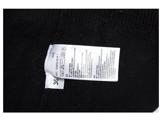 Autre Marque Répéter, pull noir avec lurex vert. - vue 6