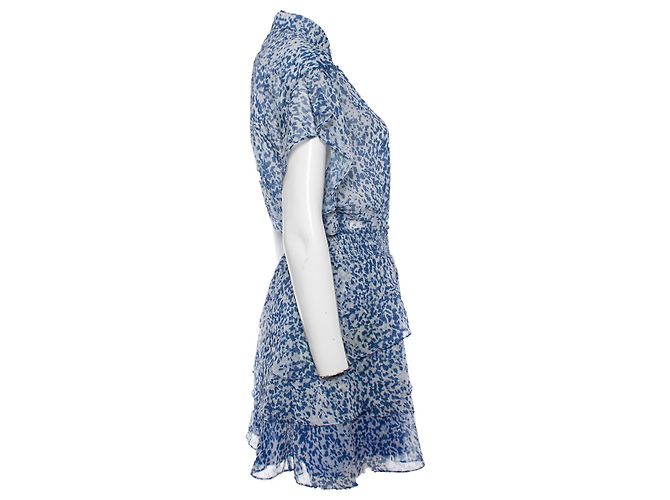 Autre Marque dante 6, traje estampado de leopardo con lurex. Azul - vista 3