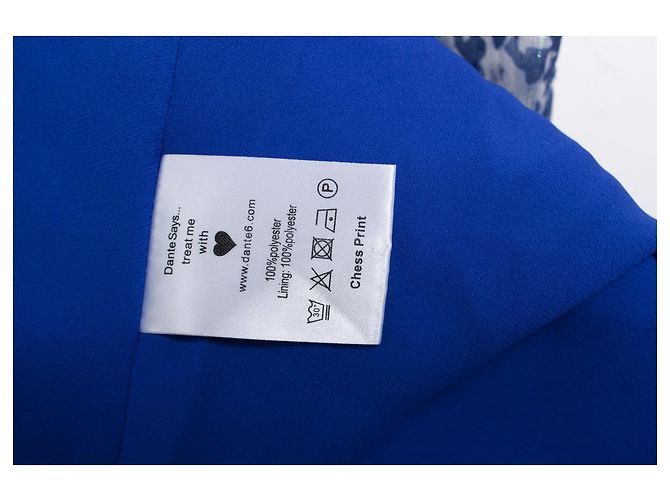 Autre Marque dante 6, traje estampado de leopardo con lurex. Azul - vista 7
