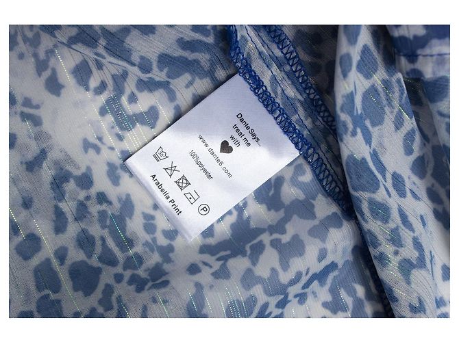 Autre Marque dante 6, traje estampado de leopardo con lurex. Azul - vista 8