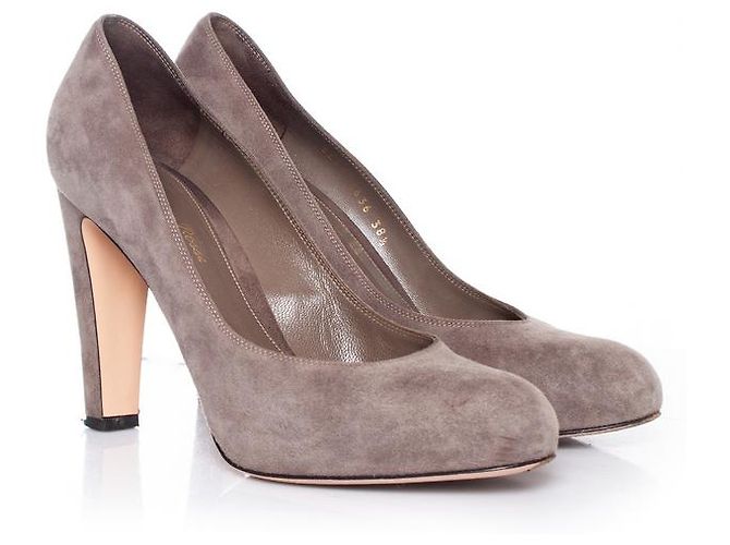 Gianvito Rossi, Graue Wildleder Pumps - Ansicht 7