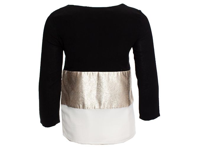 Stella Luna Ella Luna, Camiseta top con lúrex Negro Dorado - vista 2