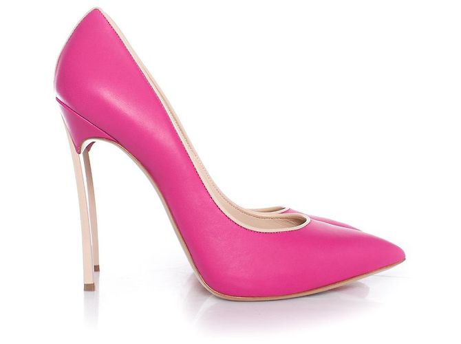 casadei, décolleté a spillo a lama in rosa - vista 4
