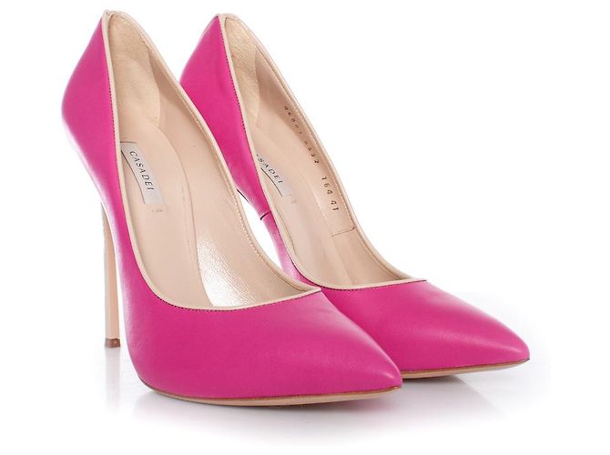 casadei, décolleté a spillo a lama in rosa - vista 5