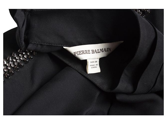 PIERRE BALMAIN, top con hombreras Negro - vista 5