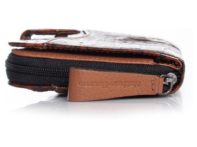 Autre Marque Nathan Baume, Leather Zip Wallet Brown - view 3