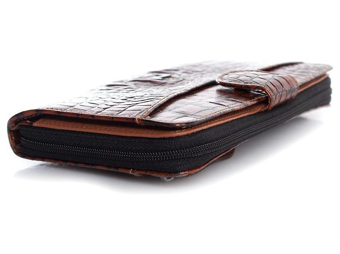 Autre Marque Nathan Baume, Leather Zip Wallet Brown - view 5