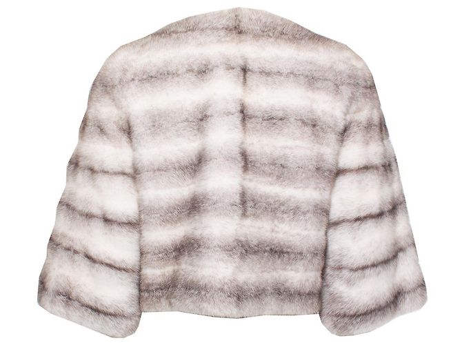 Autre Marque Milady, pelliccia corta Bianco Grigio - vista 2