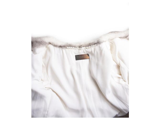 Autre Marque Milady, pelliccia corta Bianco Grigio - vista 6