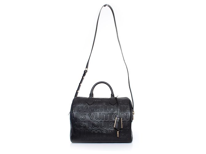 Louis Vuitton, speedy cube in pelle di vitello goffrata Nero - vista 5