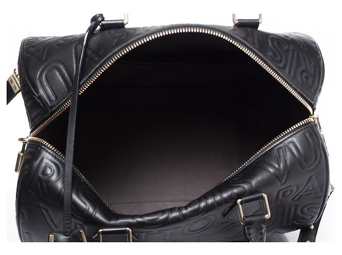 Louis Vuitton, speedy cube in pelle di vitello goffrata Nero - vista 7