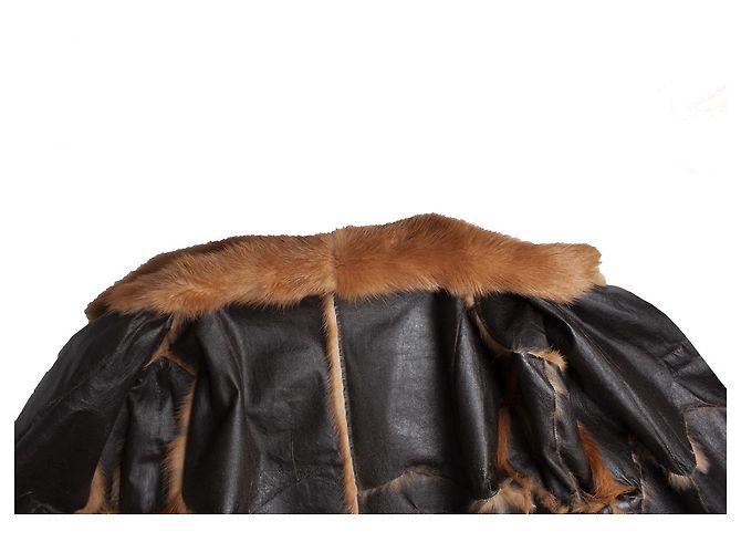 DOLCE & GABBANA, abrigo de piel reversible Castaño - vista 10