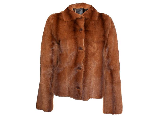 DOLCE & GABBANA, abrigo de piel reversible Castaño - vista 2