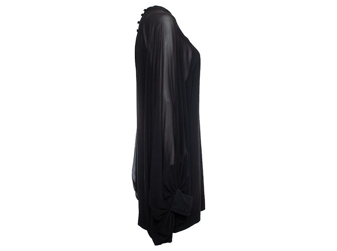 SAINT LAURENT, Schwarzes Kleid mit Puffärmeln - Ansicht 5